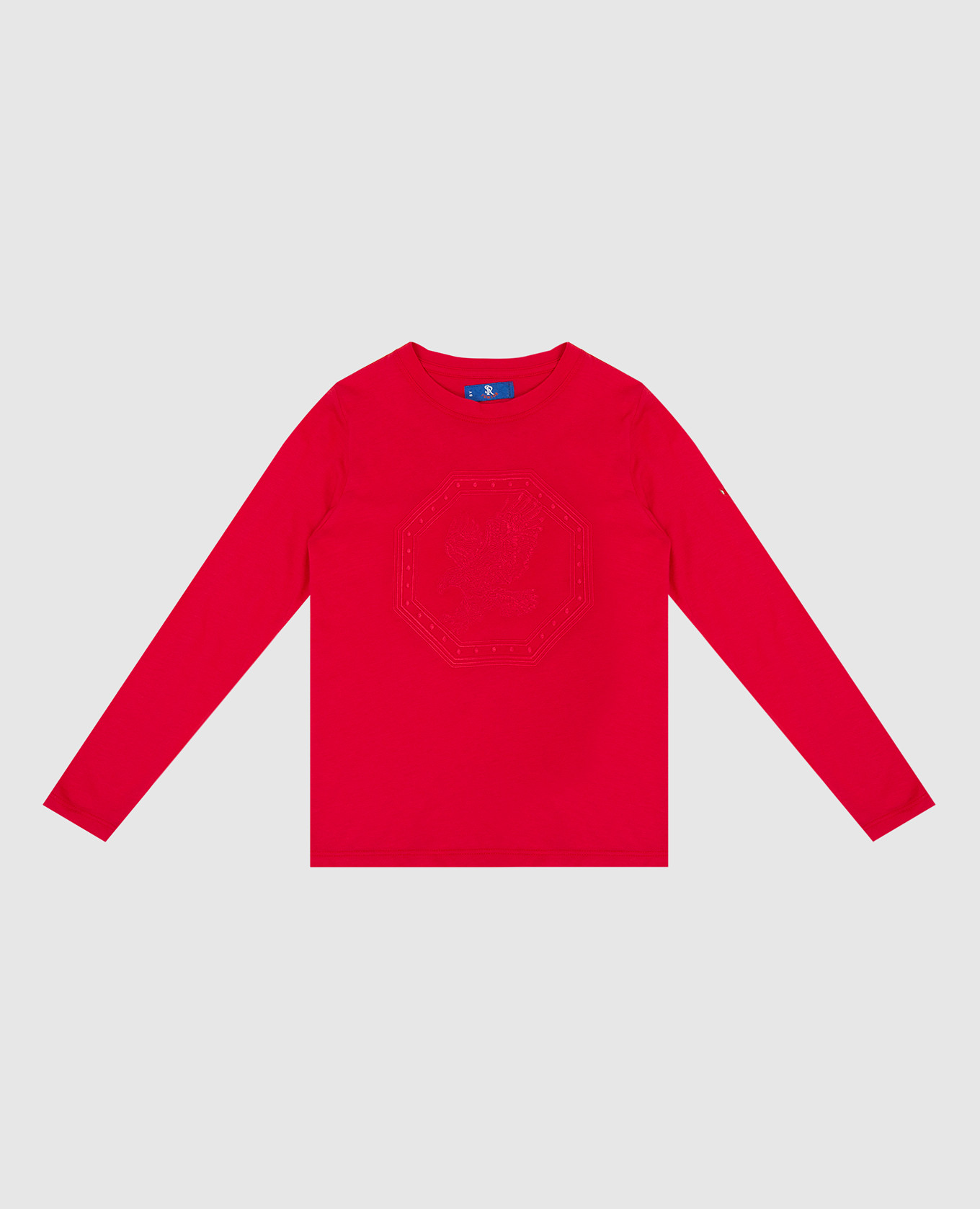 Children's red longsleeve with embroidery stefano ricci
