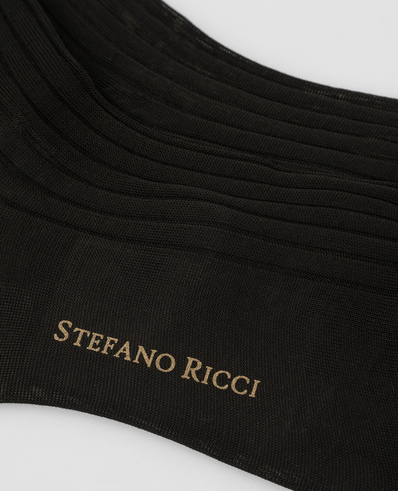 

Dark Brown Ribbed Socks Stefano Ricci
