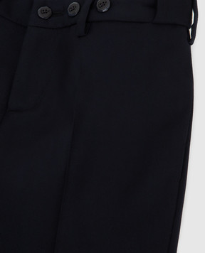 Stefano Ricci Children's dark blue wool trousers Y1T9500000W0017C