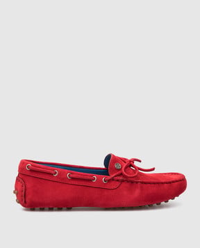 Stefano Ricci Children's red suede moccasins YRU02G827SD