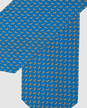 Stefano Ricci Children's blue silk ascot tie in a pattern YASNG300