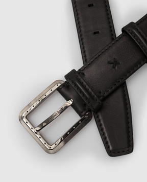 Stefano Ricci Children's black leather belt Y301VHA522U