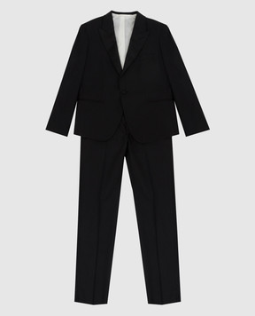 Stefano Ricci Children's black wool suit Y2SF731260HC5073