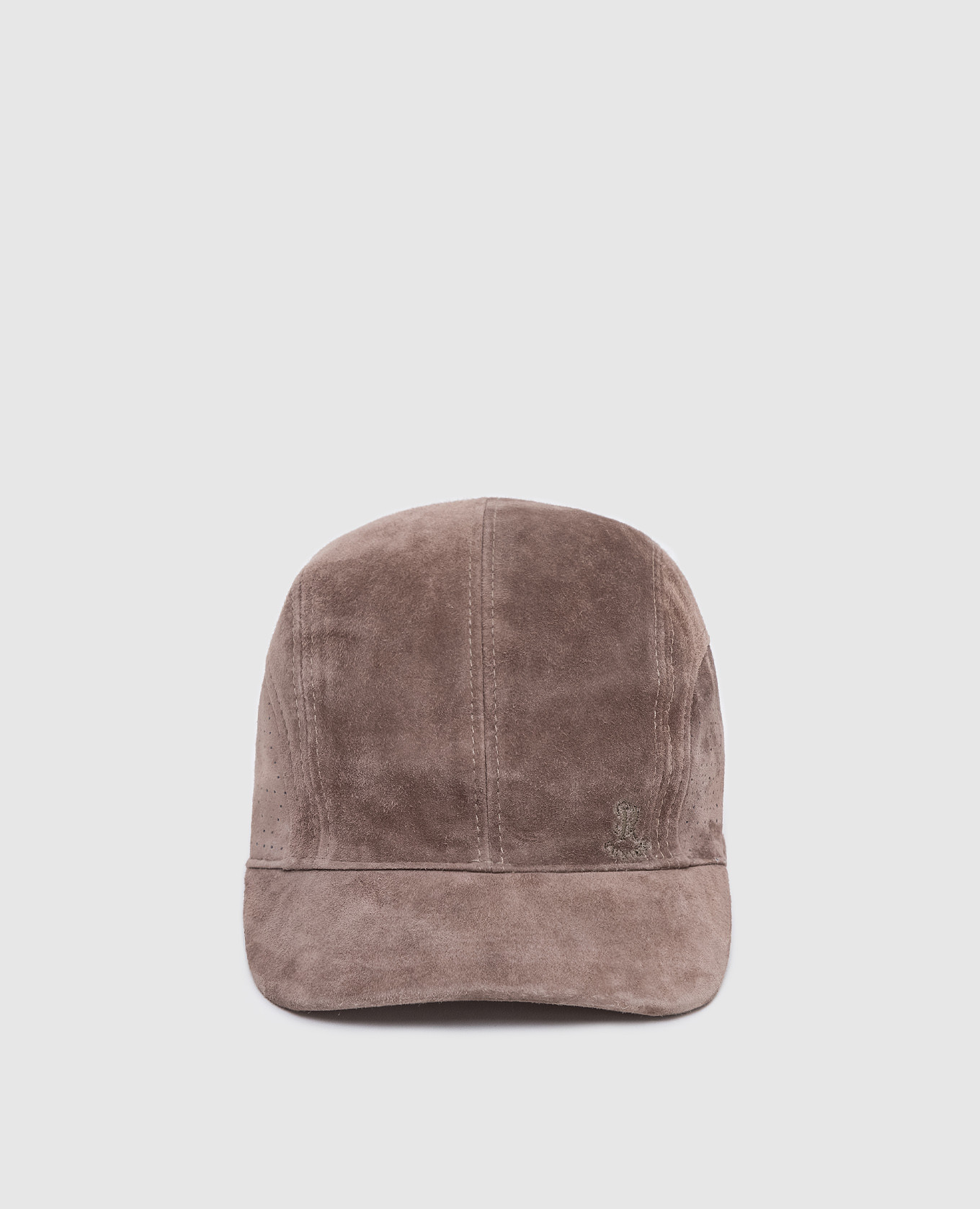 

Children's dark beige suede cap Stefano Ricci