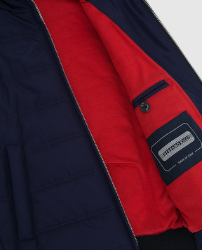Stefano Ricci Children's navy blue vest with an emblem YDJ0200030MA0023