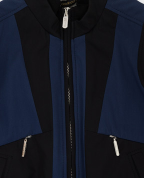 Stefano Ricci Children's dark blue silk jacket YDJ01002904502