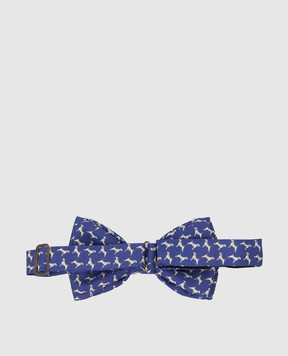 Stefano Ricci Children's blue silk butterfly in a pattern YHN01NG300