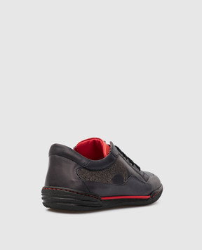 Stefano Ricci Children's patterned leather sneakers YRU02G8009VBVVBV