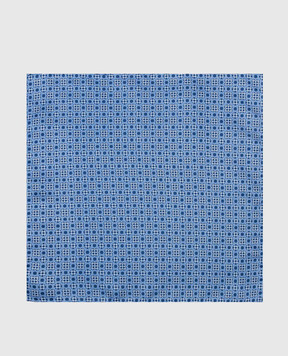 Stefano Ricci Children's blue silk set of patterned tie and shawl YDX35001