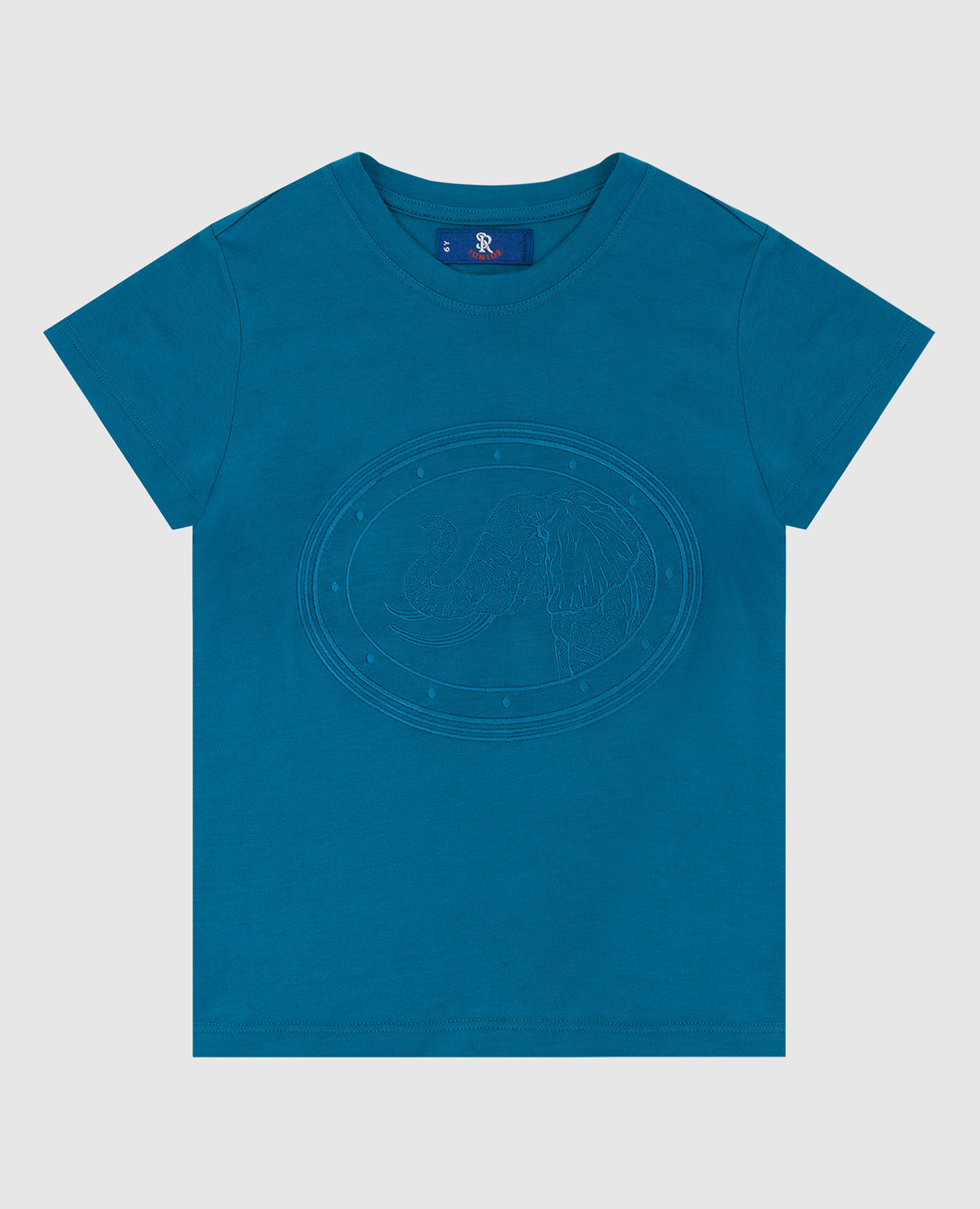 Children's turquoise t-shirt with embroidery stefano ricci