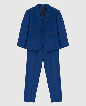 Stefano Ricci Children's blue wool suit Y1SF37190BHC2545