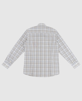Stefano Ricci Children's beige checked shirt YC002675LJ1661
