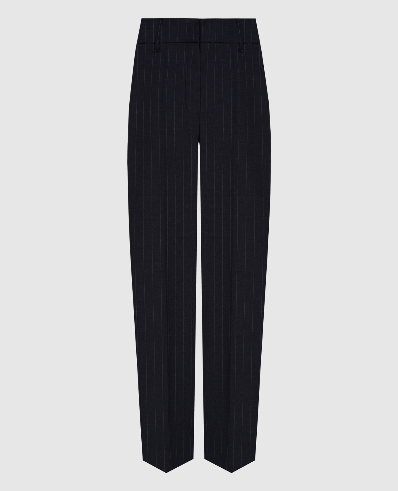 

Graphite striped wool cropped trousers Brunello Cucinelli, Grey