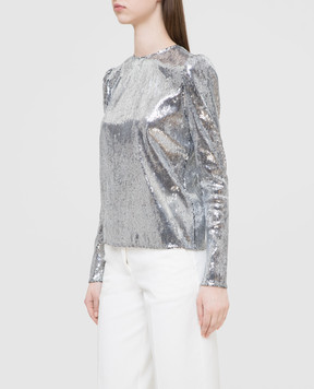 Philosophy di Lorenzo Serafini Silver blouse with sequins A0228