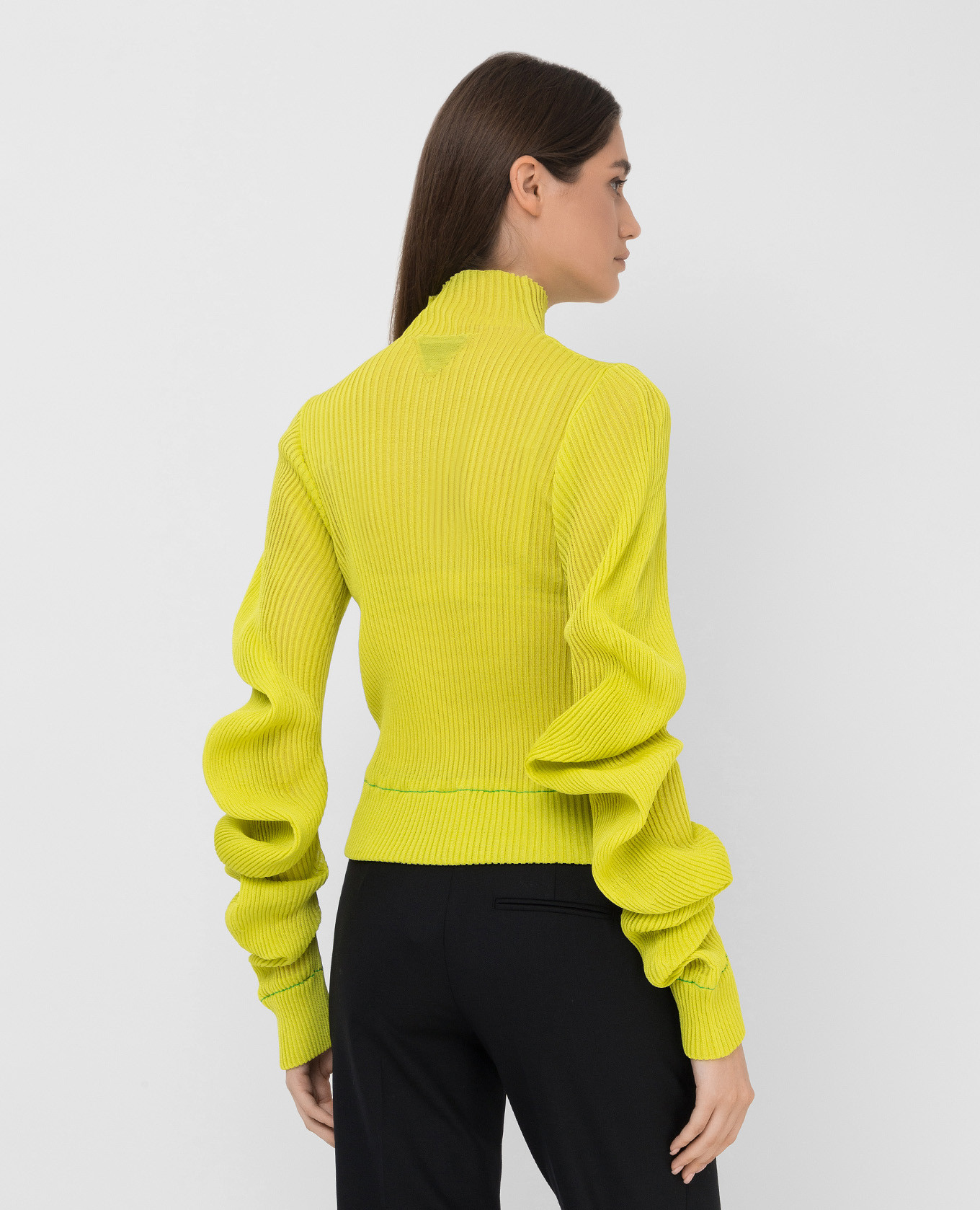 

Silk jumper with curly sleeves Bottega Veneta, Green