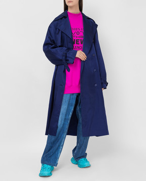 Balenciaga blue trench coat 659054TKO30