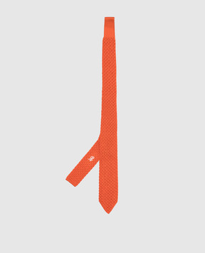 Stefano Ricci Children's orange silk tie YCRM1600SETA