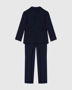 Stefano Ricci Children's dark blue wool suit Y1SF371900HB0041