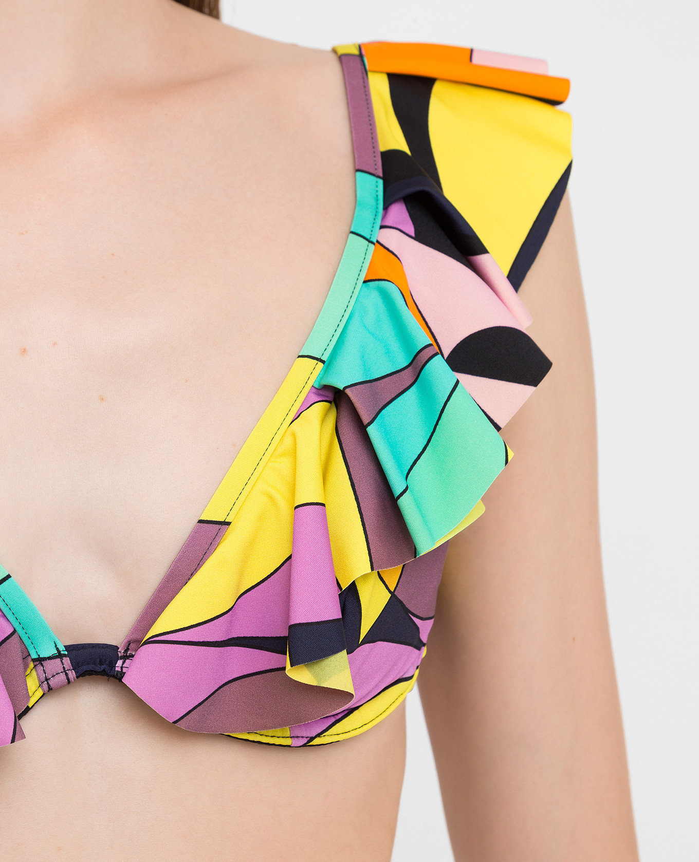 

Bikini top in '1984 Invisible Fish' print Vilebrequin, White