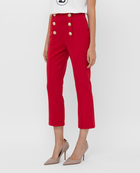 Balmain Red wool trousers SF15088W034
