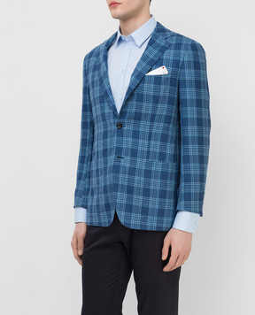 Kiton Blue cashmere blazer UG81K06T07