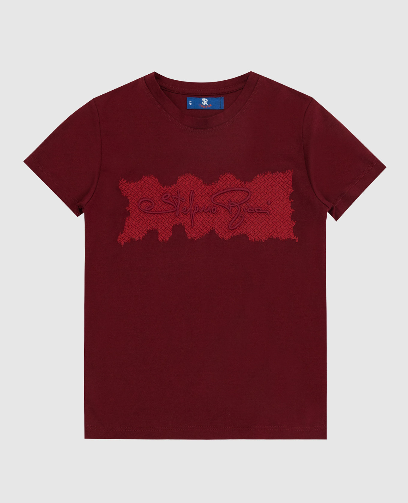 Children's red t-shirt with logo stefano ricci