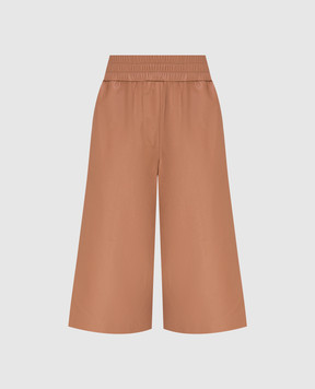 Peserico Terracotta leather bermuda shorts P04313C0209384