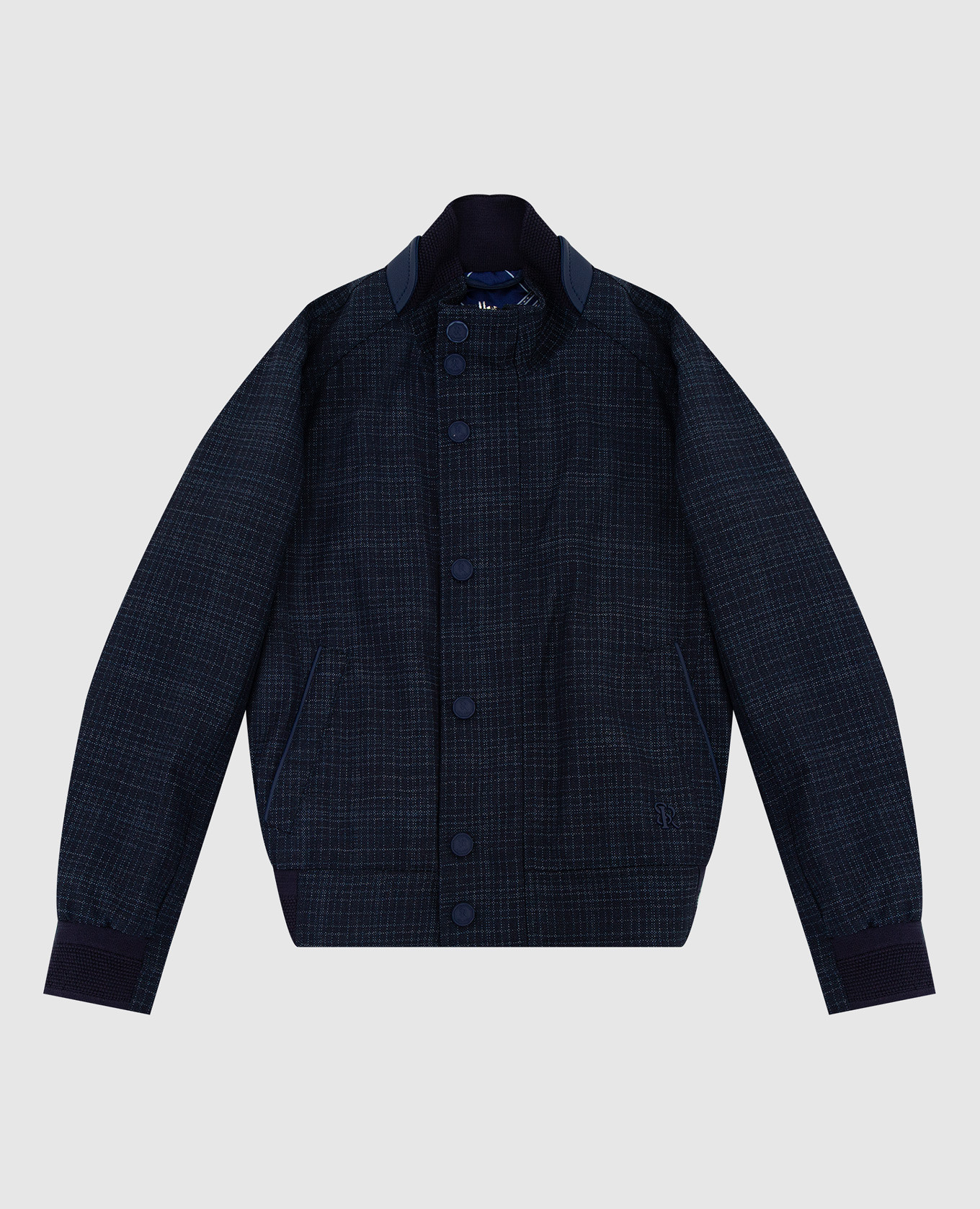 Children's dark blue wool bomber jacket stefano ricci