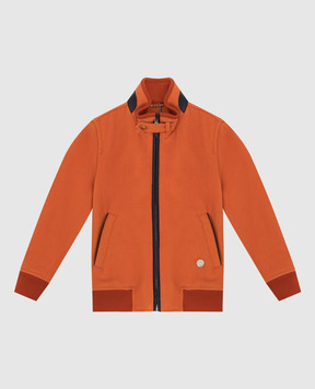 Stefano Ricci Children's orange cashmere jacket YUJ7400010C807