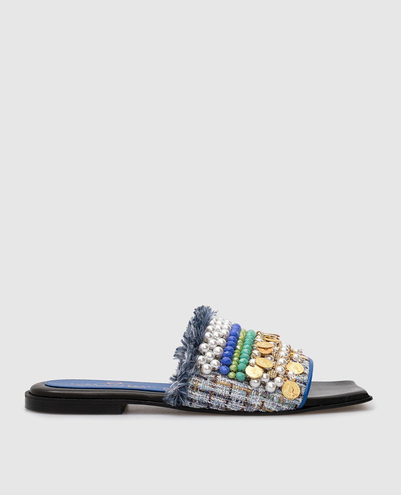 

Handmade Mykonos flip flops Elina Linardaki, Blue