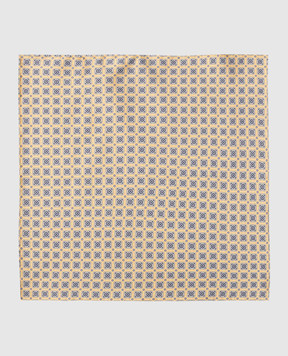 Stefano Ricci Children's yellow silk set of patterned tie and shawl YDH27031