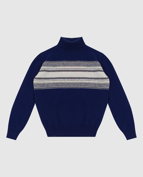 Stefano Ricci Children's sweater in cashmere, wool and silk with a pattern KYS8305D01SY6485