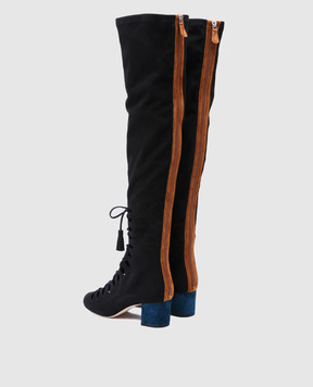 Laurence Dacade Sue black suede over the knee boots SUE