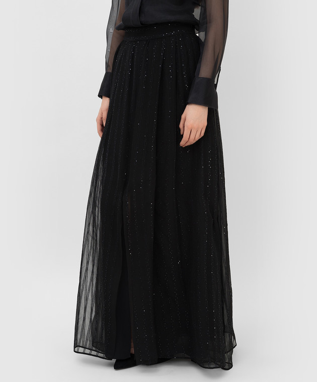Jupe à Paillettes Brunello Cucinelli - Taille UK 6 (IT 40) - Neuve Avec étiquettes - Fabriquée En Italie