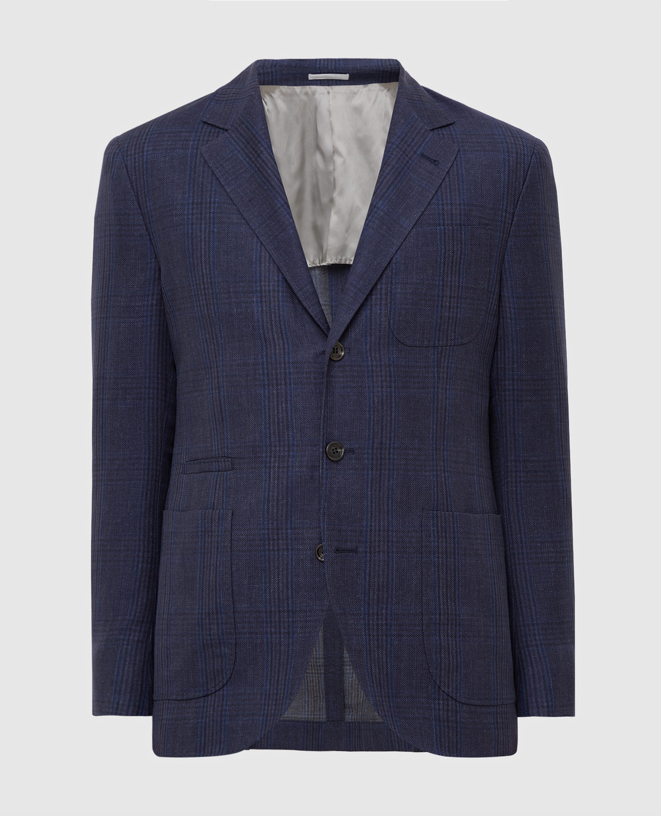 

Blue linen, wool and silk blazer Brunello Cucinelli