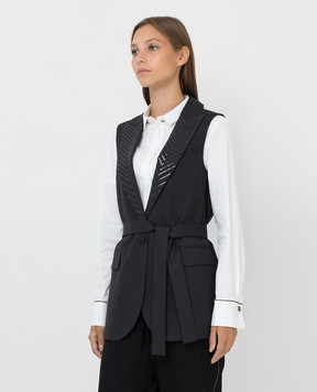 Peserico Wool vest with sequins S03752A0Q103015