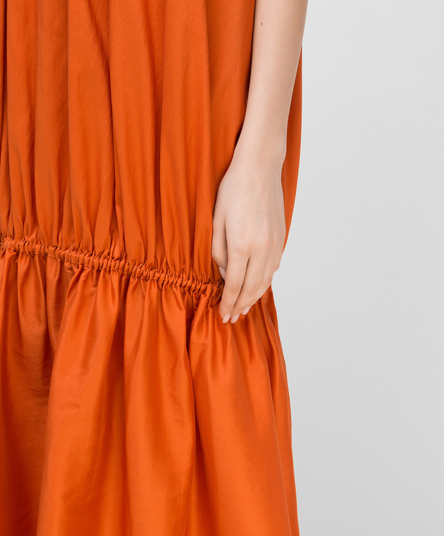 toteme orange dress TOTEME Cocoon Tank Dress | Orange
