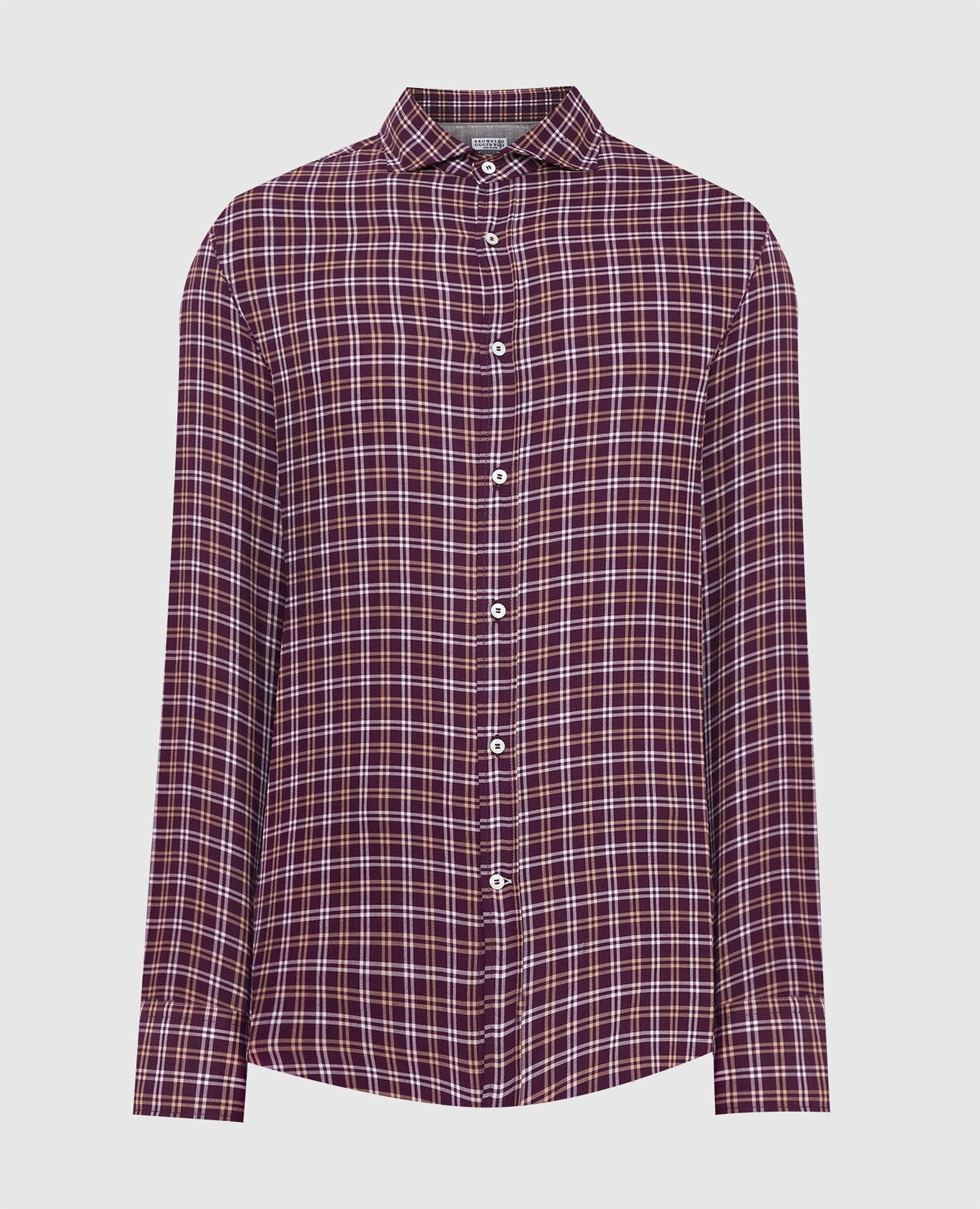 

Plaid shirt Brunello Cucinelli, Фиолетовый