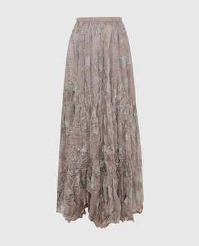 NINA RICCI Beige silk skirt 20HCJU009SE1346
