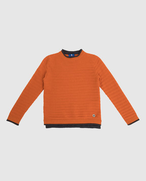 Stefano Ricci Children's orange cashmere jumper K808007G01Y16487