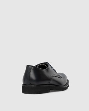 Stefano Ricci Kids Navy Leather Derbies YRU10G8029SP