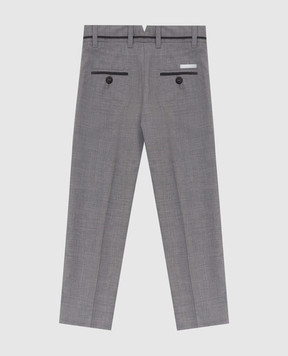 Stefano Ricci Children's light gray wool trousers YAT9200060W501