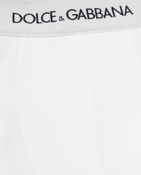 Dolce&Gabbana Set of children's white panties with logo pattern L4J701G7OCT