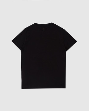 Stefano Ricci Children's black t-shirt with embroidery YNH9200050803