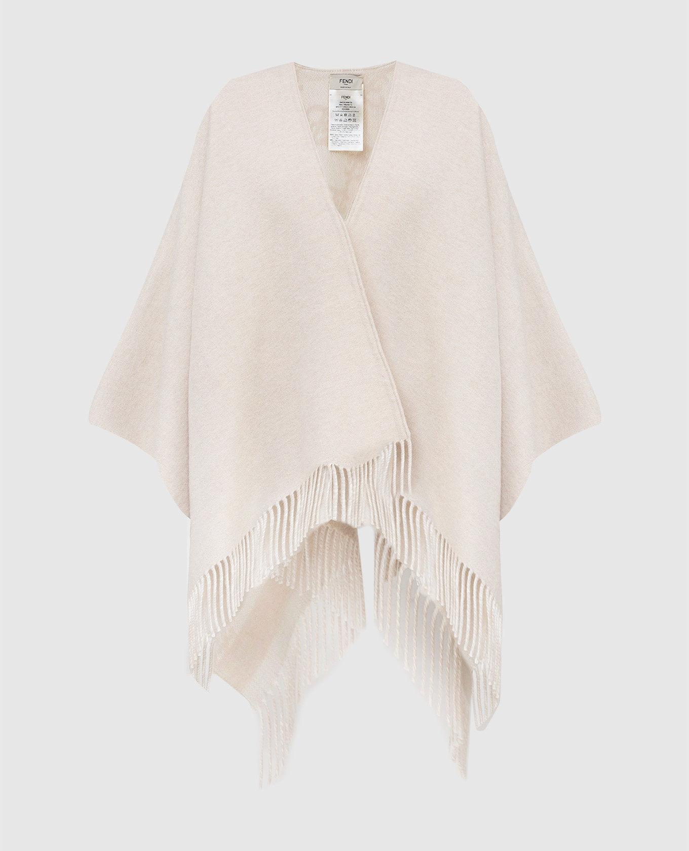 ポンチョ・ケープ FENDI FENDI ROMA WOOL AND CASHMERE BLEND CAPE FENDI ROMA BEIGE WOOL & CASHMERE PONCHO – Caroline's Fashion