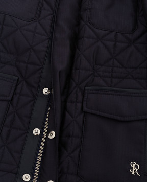 Stefano Ricci Children's jacket with leather inserts YAJ7400060PLK01A