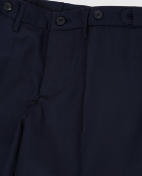 Stefano Ricci Children's dark blue wool trousers Y1T0900000W807