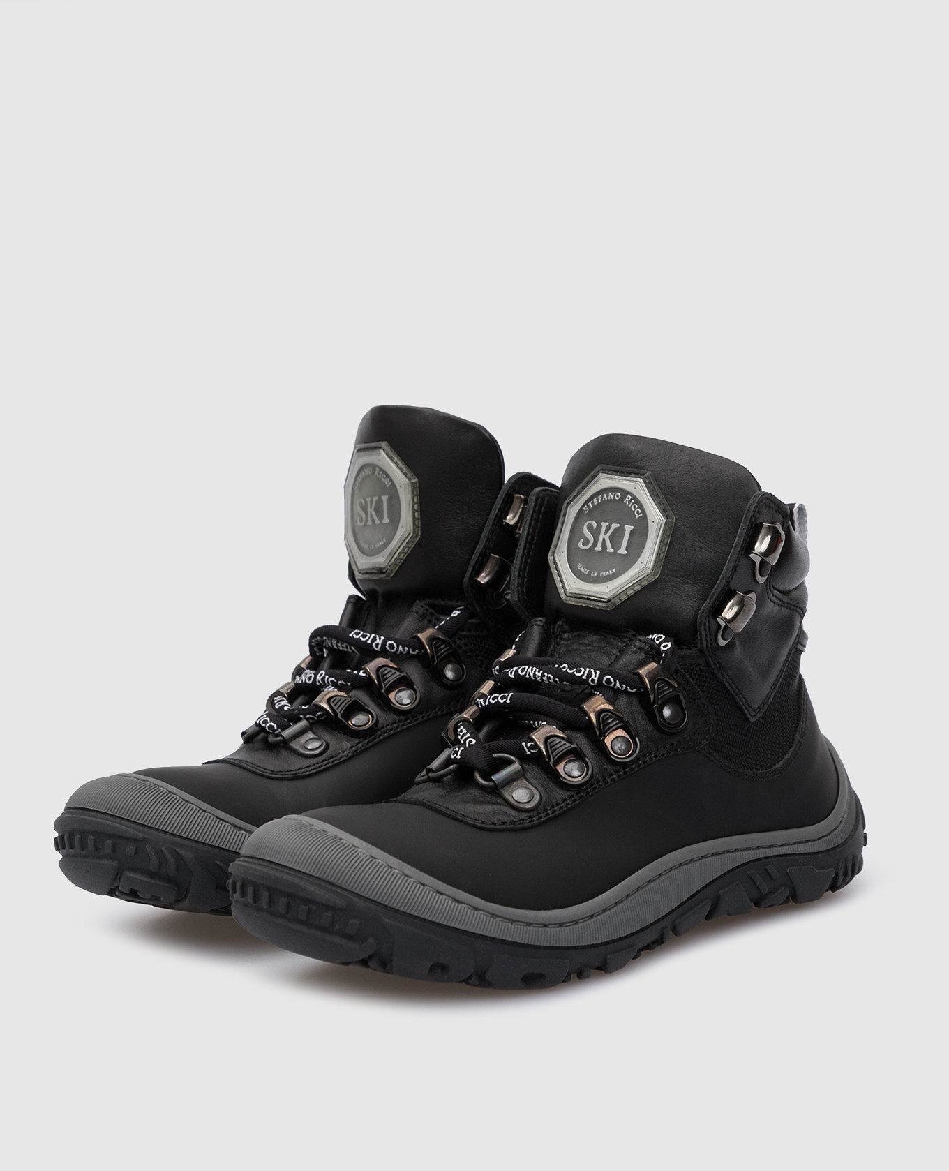 

Children's black boots with emblem Stefano Ricci