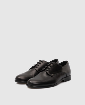 Stefano Ricci Kids Black Leather Derbies YR59CG8102VS