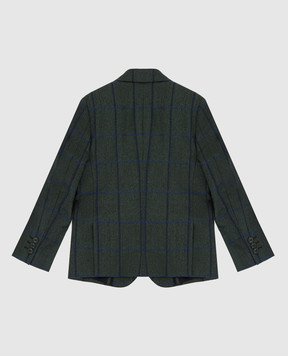 Stefano Ricci Checked cashmere jacket for children Y1RF732000HC5409